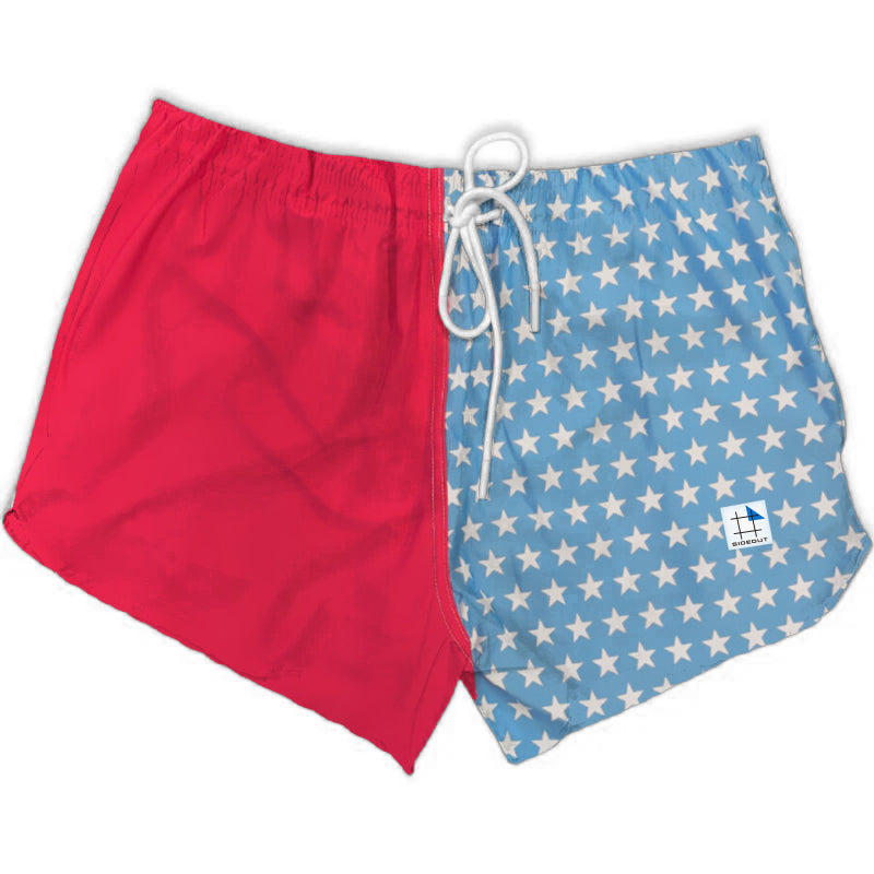 Women's Volley Shorts Retro Star Block