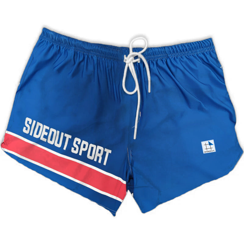 Women's Volley Shorts Blue Retro Stripe