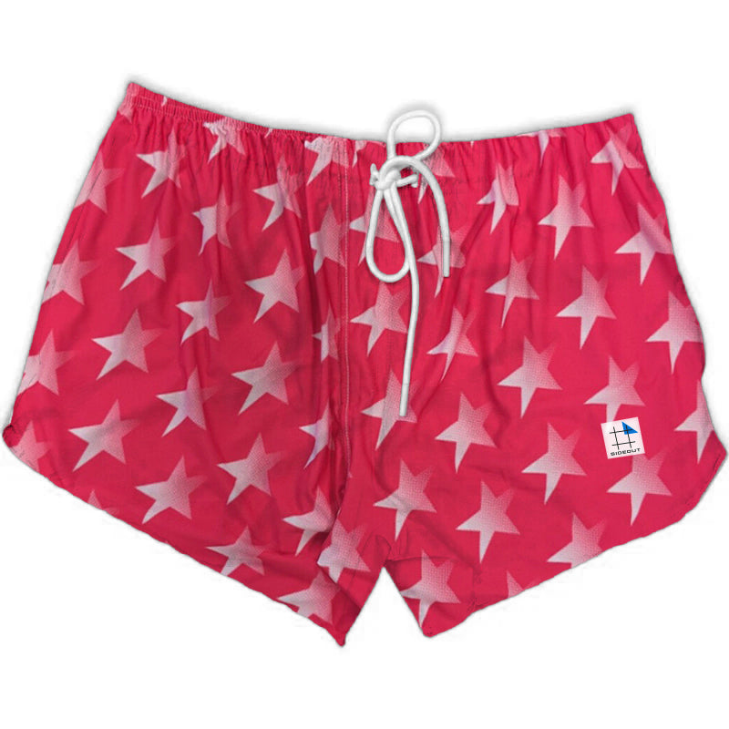 Women's Volley Shorts Red Rush Stars