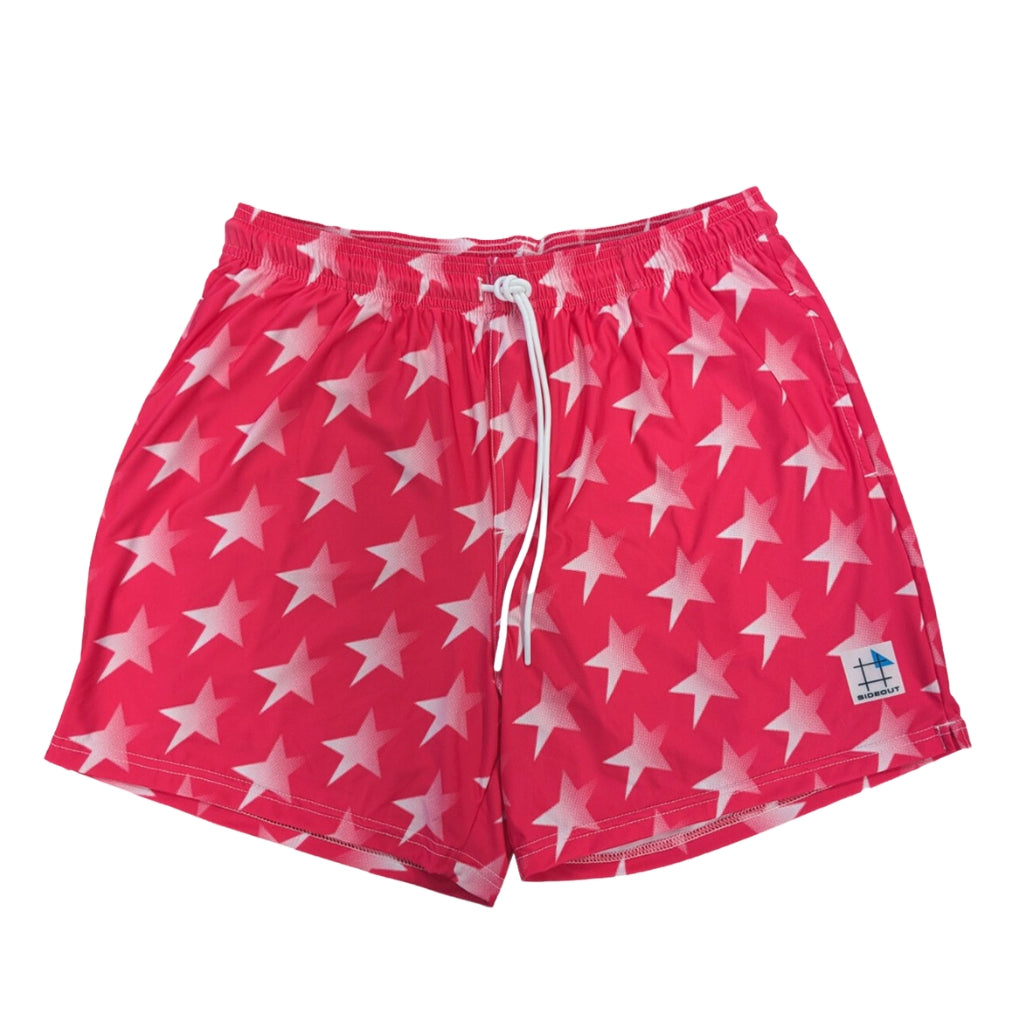 Men's Volley Shorts Red Rush Stars