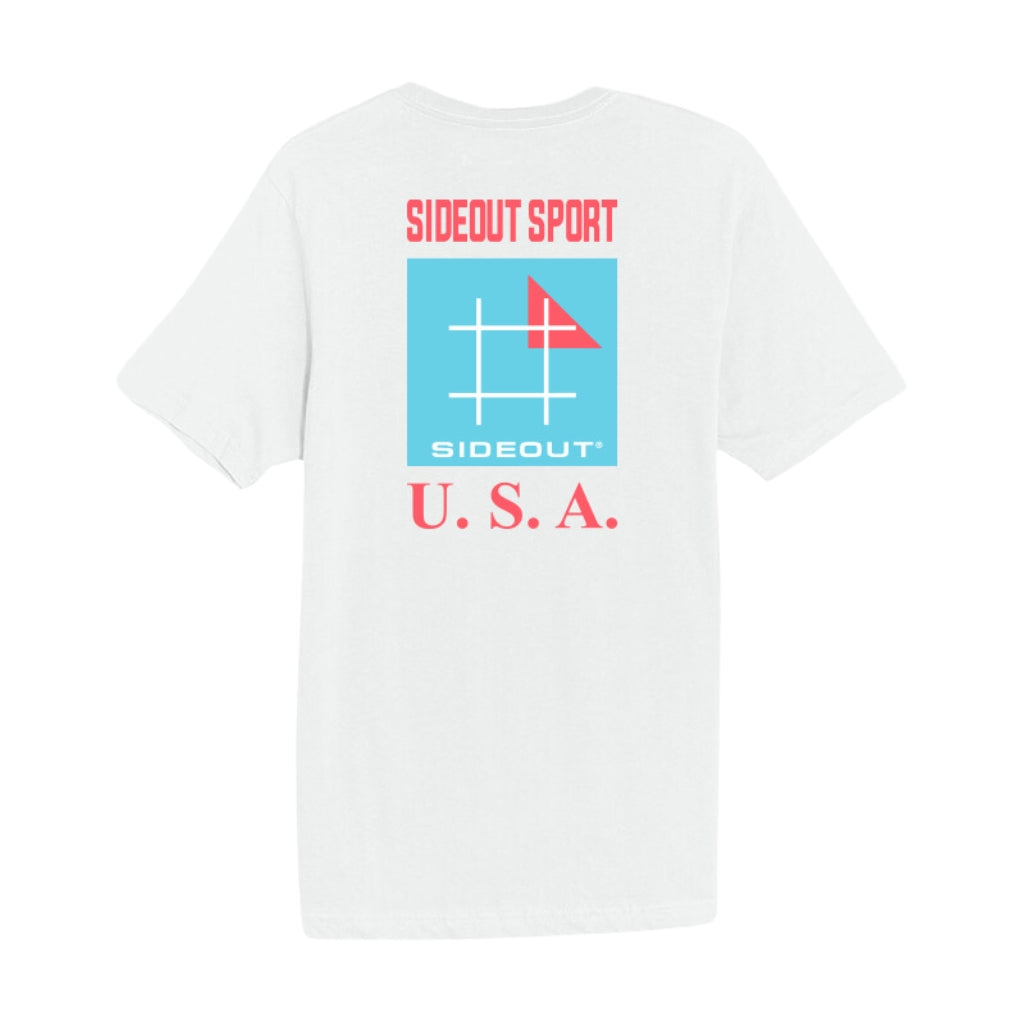 Sideout Serve White White Unisex T-Shirt