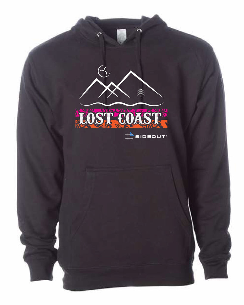 Lost Coast Volleyball Black Adult Unisex Hooded Sweatshirt