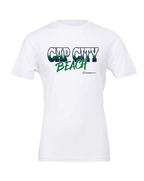 Cap City Beach Volleyball Unisex White T-Shirt